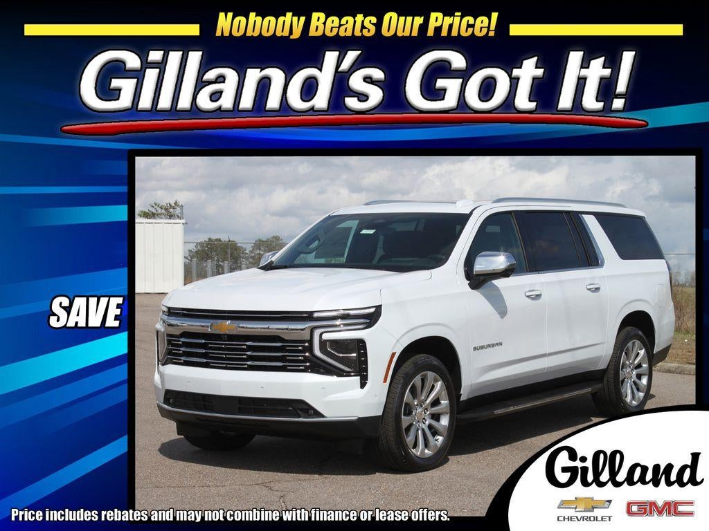 2026 Chevrolet Suburban Premier in Polar White Tricoat — front three-quarter view