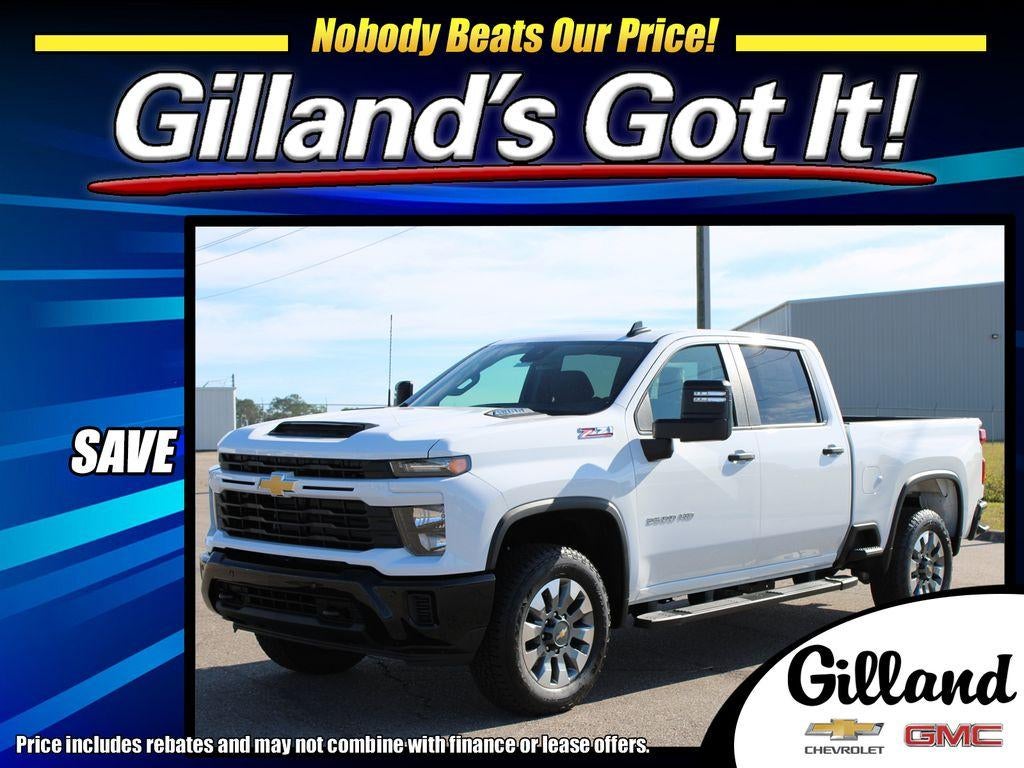 2026 Chevrolet Silverado 2500 HD Custom in Summit White — front three-quarter view
