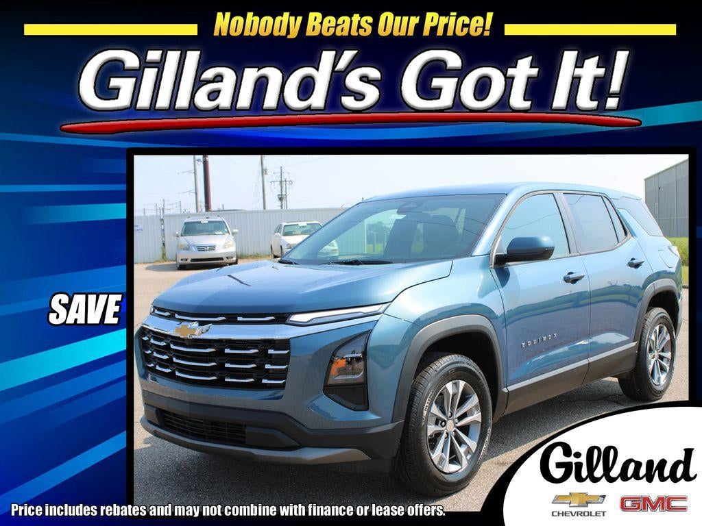 2027 Chevrolet Equinox FWD LT in Lakeshore Blue Metallic — front three-quarter view