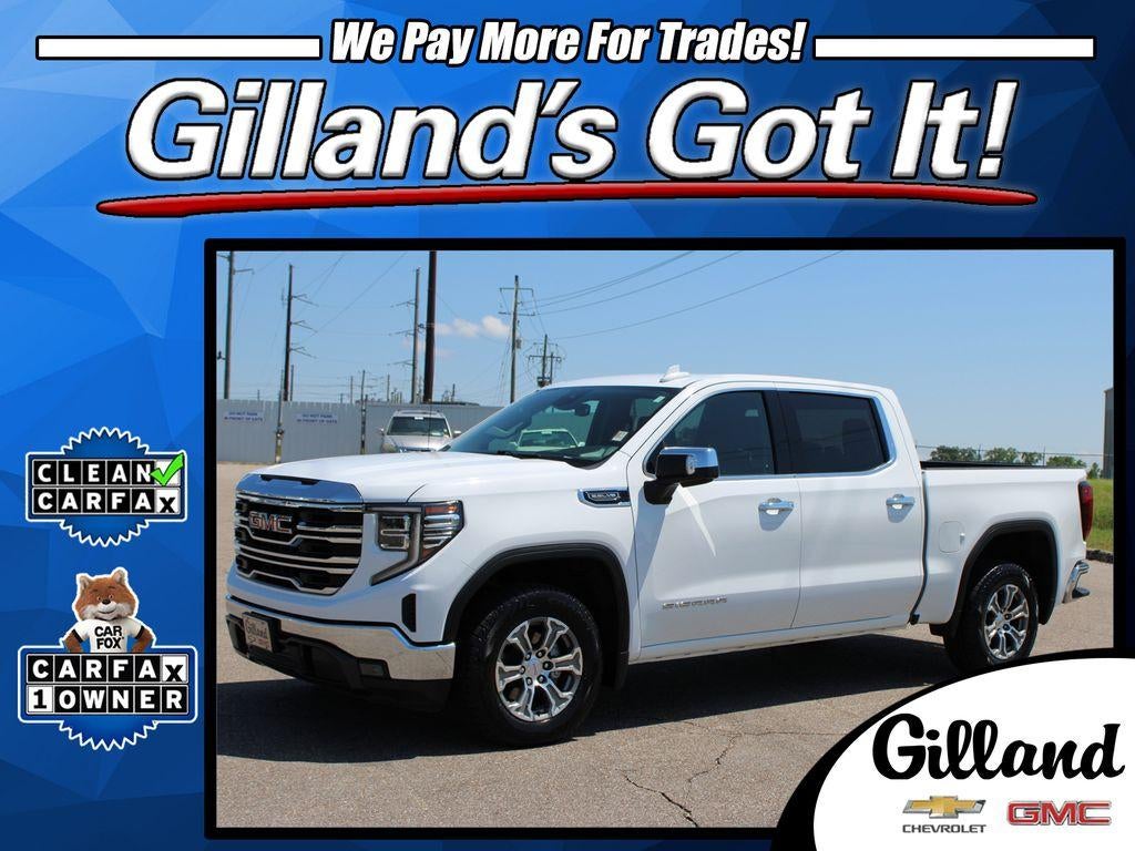 2024 GMC Sierra 1500 SLT in Summit White — front three-quarter view