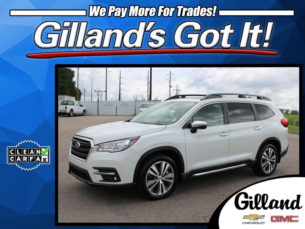2021 Subaru Ascent Touring in White — front three-quarter view