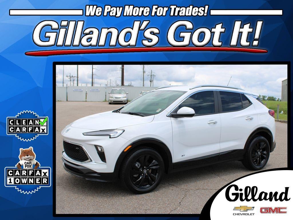 2026 Buick Encore GX Sport Touring in Summit White — front three-quarter view